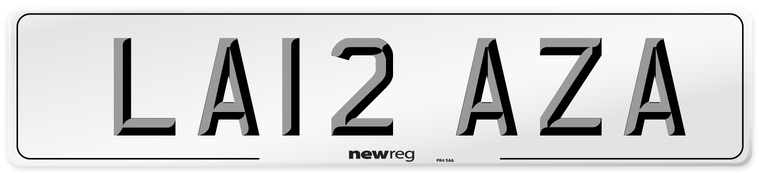 LA12 AZA Number Plate from New Reg